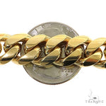 Miami Cuban Chain 14k Yellow Gold 18 Inches 12mm    46079 - Image 6