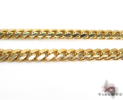 Miami Cuban Chain 14k Yellow Gold   18 Inches 13mm 46085 - Image 2