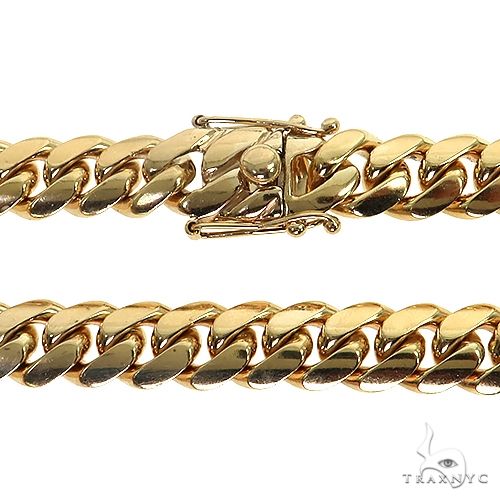 Miami Cuban Chain 14k Yellow Gold 24 Inches 15mm 46262 | TraxNYC