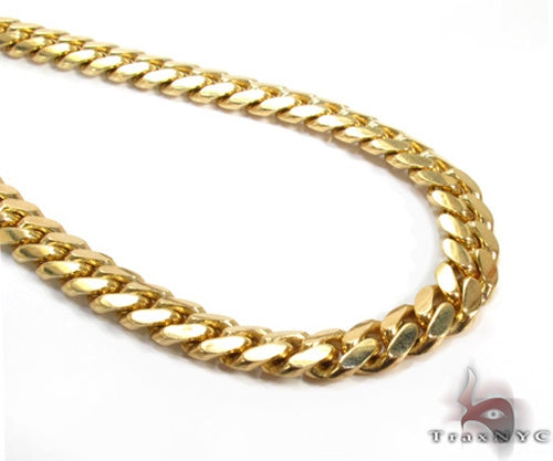 Miami Cuban Chain 14k Yellow Gold   28 Inches 12.5mm 46367 - Image 1