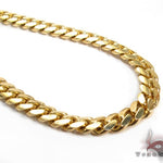 14k yellow gold Miami Cuban chain, 32 inches long, thick polished links, men's jewelry.