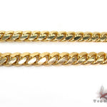 14k yellow gold Miami Cuban chain, 32 inches long, thick polished links, men's jewelry.