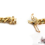14k yellow gold Miami Cuban chain, 32 inches long, thick polished links, men's jewelry.