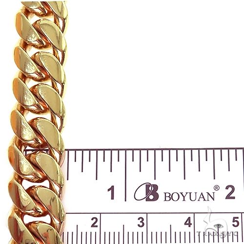 Miami Cuban Chain 18k Yellow Gold   22 Inches 12mm 46194 - Image 5