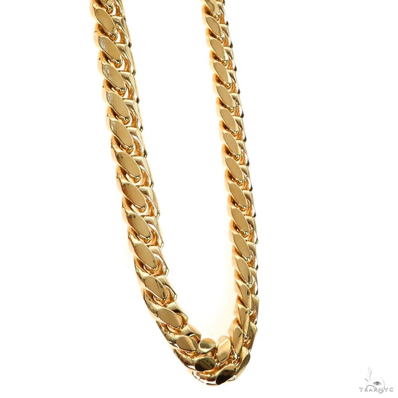 24-inch 18k yellow gold Miami Cuban chain necklace with 10mm wide links