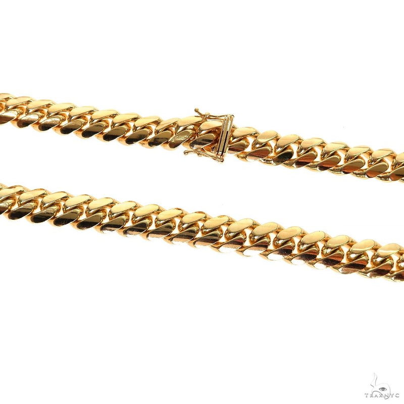Miami Cuban Chain 18k Yellow Gold   24 Inches 10mm 46245 - Image 4