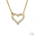 Miami Cuban Chain Diamond Heart Necklace 66967 - Image 1