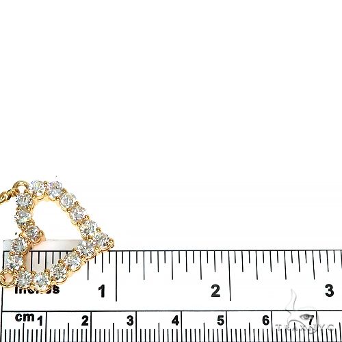 14K Gold Miami Cuban Chain Diamond Heart Necklace, photo 6 of 6