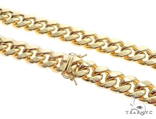 14K Yellow Gold Miami Cuban  Hollow 10.5mm 26 Inches  68394 - Image 2