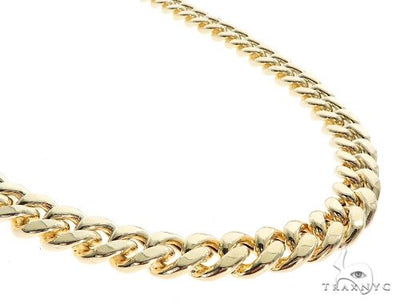 Miami Cuban Chain Hollow 14K Yellow Gold 26 Inches 11mm 65161 - Image 1