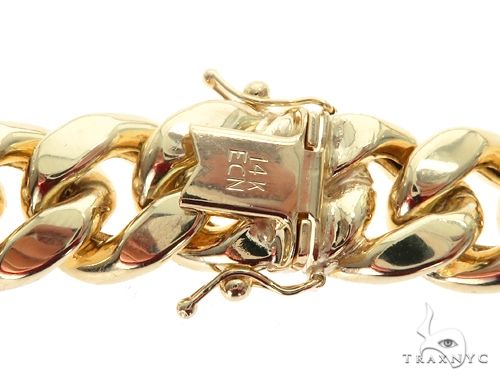 Miami Cuban Hollow 14K Yellow Gold 26 Inches 12mm 68390 - Image 6