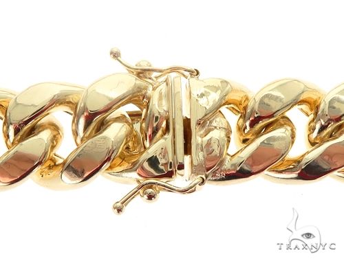 Miami Cuban Chain Hollow 14K Yellow Gold 26 Inches 13mm   64819 - Image 5