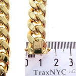 Miami Cuban Chain Hollow 14K Yellow Gold 26 Inches 13mm   64819 - Image 8