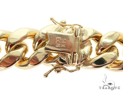 14K Yellow Gold Miami Cuban  Hollow  10.5mm 28 Inches 68392 - Image 4