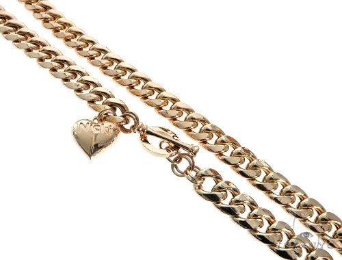 Miami Cuban Chain and Bracelet Set with Custom Locks and Heart Charms 64569 - Image 10