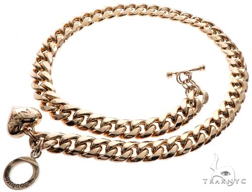 Miami Cuban Chain and Bracelet Set with Custom Locks and Heart Charms 64569 - Image 12