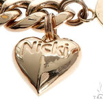 Miami Cuban Chain and Bracelet Set with Custom Locks and Heart Charms 64569 - Image 9