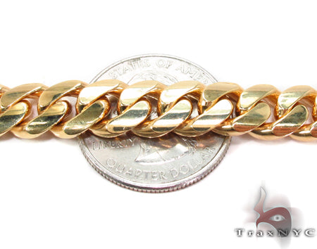 14K Gold miami cuban chain, 8.2 mm, photo 3 of 7
