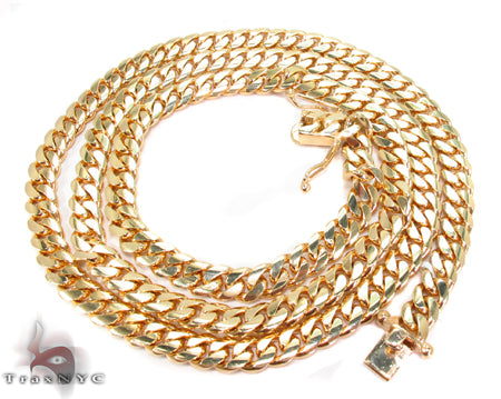 10k Yellow Gold Solid Miami Cuban Link Chain 26 Inches 7mm   32433 - Image 6