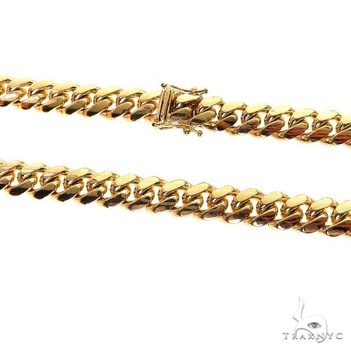 14k Yellow Gold Solid Miami Cuban  Link Chain 8mm 26 Inches    32403 - Image 3
