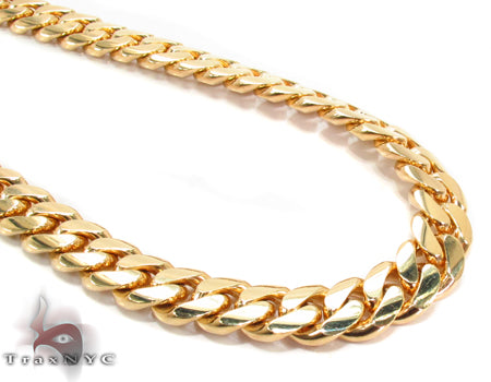 Miami Cuban Link Chain 28 Inches 11mm   32387 - Image 1