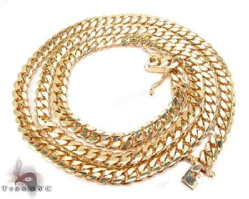14k Yellow Gold Solid Miami Cuban  Link Chain 30 Inches 7mm   67411 - Image 6