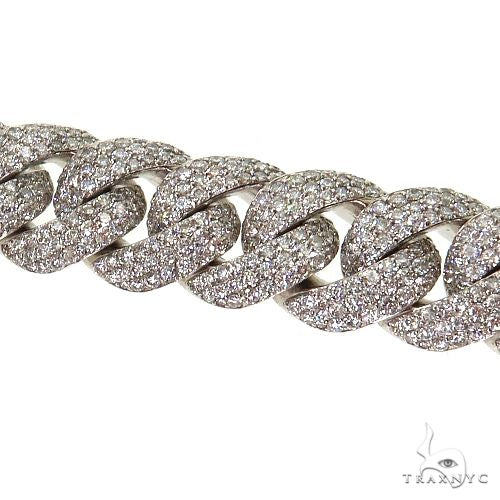 14K Gold Miami Cuban Lab-Grown Diamond Bracelet, photo 5 of 7
