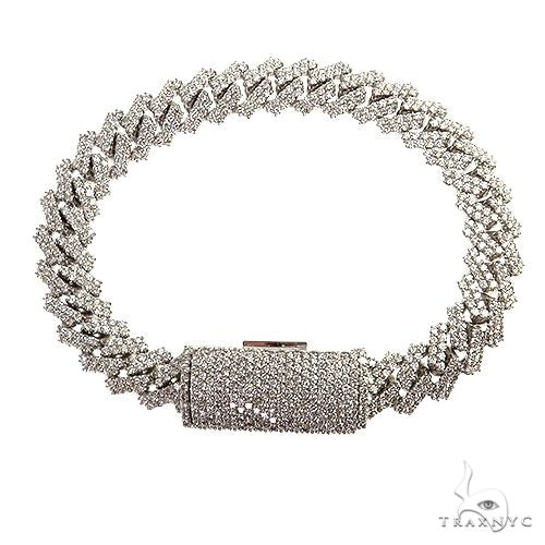 14K Gold Miami Cuban Lab-Grown Diamond Bracelet, photo 2 of 7