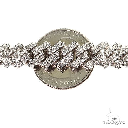 14K Gold Miami Cuban Lab-Grown Diamond Bracelet, photo 5 of 7