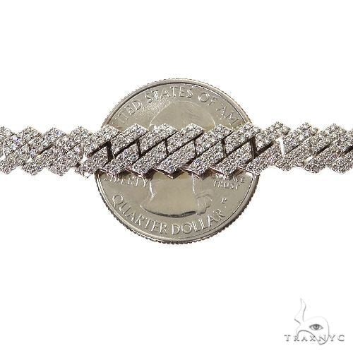 14K Gold Miami Cuban Lab-Grown Diamond Bracelet, photo 4 of 6