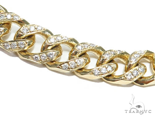 14K Gold Miami Cuban Diamond Rope Bracelet, photo 3 of 7