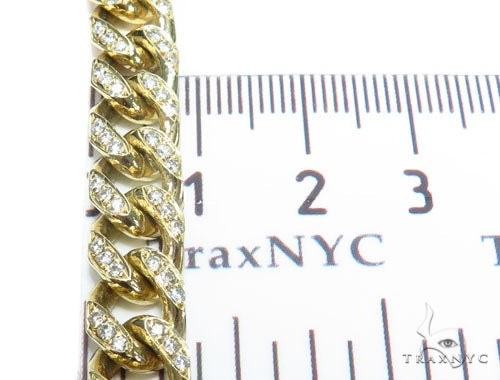 14K Gold Miami Cuban Diamond Rope Bracelet, photo 5 of 7