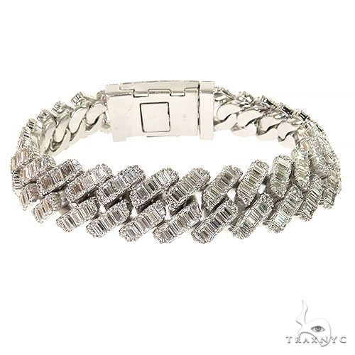 Miami Cuban Emerald Diamond Bracelet (Lab) 68615 - Image 1