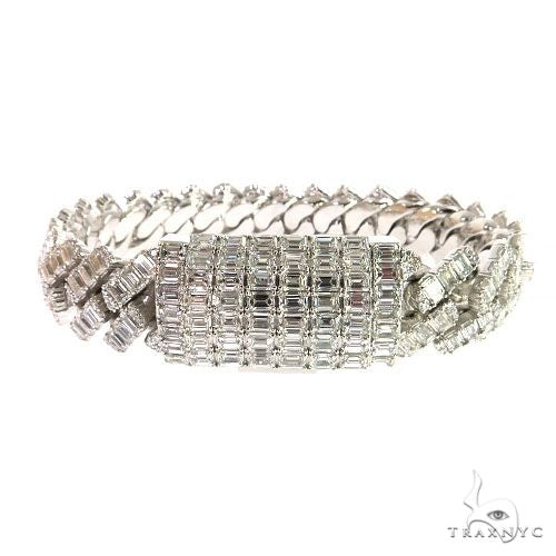 Miami Cuban Emerald Diamond Bracelet (Lab) 68615 - Image 3