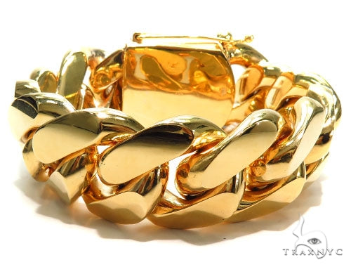 Miami Cuban Gold Bracelet 41126 - Image 1
