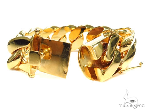 Miami Cuban Gold Bracelet 41127 - Image 3