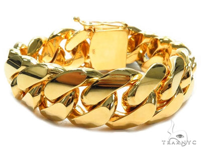 Miami Cuban Gold Bracelet 41128 - Image 1