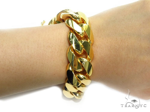 Miami Cuban Gold Bracelet 41128 - Image 6