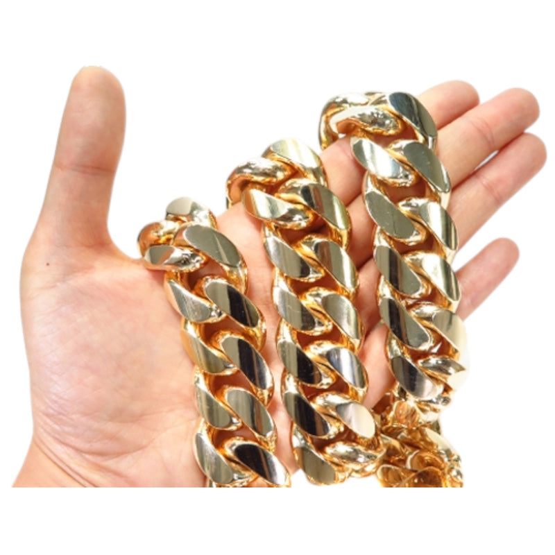 Miami Cuban Gold Chain 35 Inches 25mm   42379