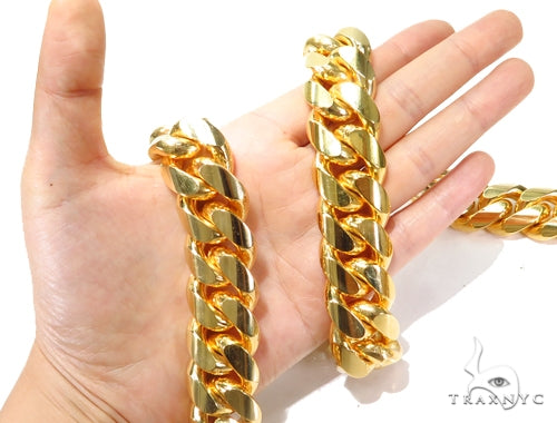 Miami Cuban Gold Chain 36 Inches 22mm   41962 - Image 5