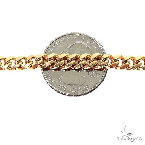 14k yellow gold hollow Miami Cuban chain, 22 inches long, 5.5mm wide, polished finish, photo 5 of 7