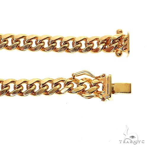 14k yellow gold hollow Miami Cuban chain, 22 inches long, 5.5mm wide, polished finish, photo 6 of 7