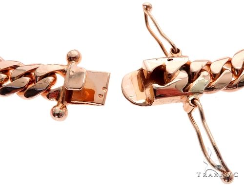 Miami Cuban Link 14K Rose Gold Bracelet 64619 - Image 5