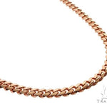 Miami Cuban Link 14K Rose Gold Chain 24 inches 7mm   64621 - Image 2