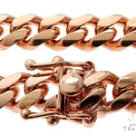Miami Cuban Link 14K Rose Gold Chain 24 inches 7mm   64621 - Image 5
