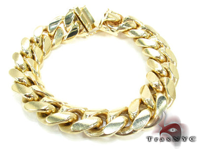 Miami Cuban Link Bracelet 7 Inches 14mm   32521 - Image 1