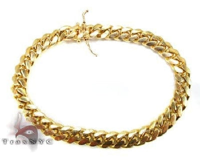 14K Gold Miami Cuban Link Bracelet 8 Inches 12.5mm