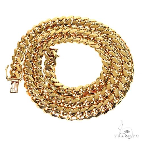 14k Yellow Gold Solid Miami Cuban Link Chain 8mm 24 Inches   32399 - Image 4