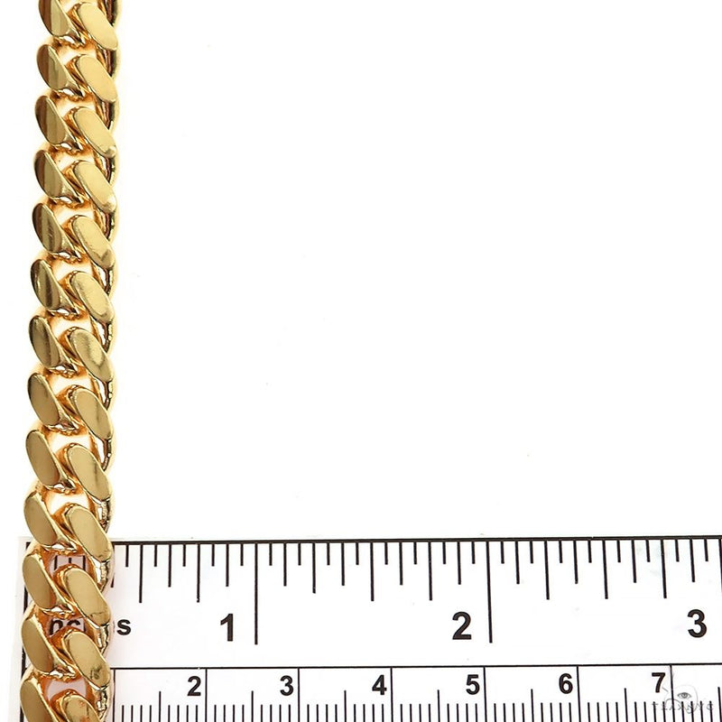 14k Solid Yellow Gold Miami Cuban Link Chain 26 Inches 10mm   32393 - Image 6
