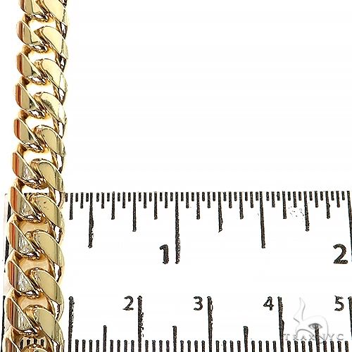 26-inch yellow gold Miami Cuban link chain, 8mm thick, men's style accessory, photo 8 of 8